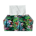 Tropical Palm And Hibiscus Print Rectangle Tissue Box Cover