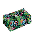 Tropical Palm And Hibiscus Print Rectangle Tissue Box Cover
