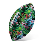 Tropical Palm And Hibiscus Print Rugby Ball
