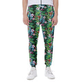 Tropical Palm And Hibiscus Print Joggers