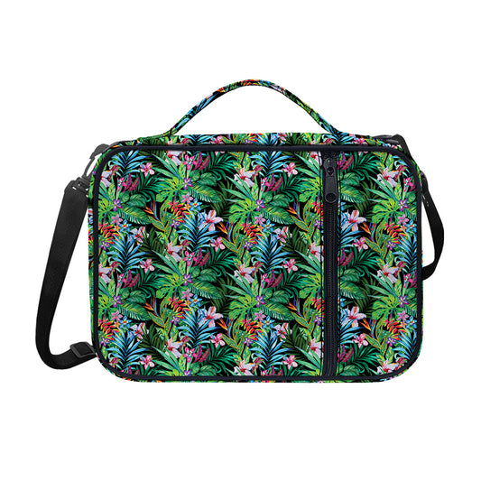 Tropical Palm And Hibiscus Print Shoulder Strap Bible Bag