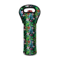Tropical Palm And Hibiscus Print Single Neoprene Wine Tote
