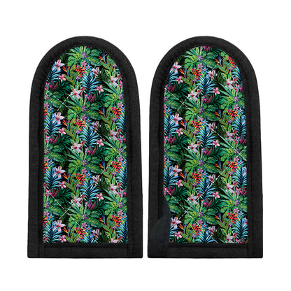 Tropical Palm And Hibiscus Print Skillet Handle Cover