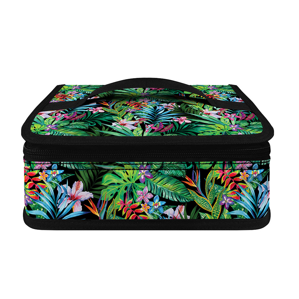 Tropical Palm And Hibiscus Print Small Lunch Bag