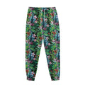 Tropical Palm And Hibiscus Print Sweatpants