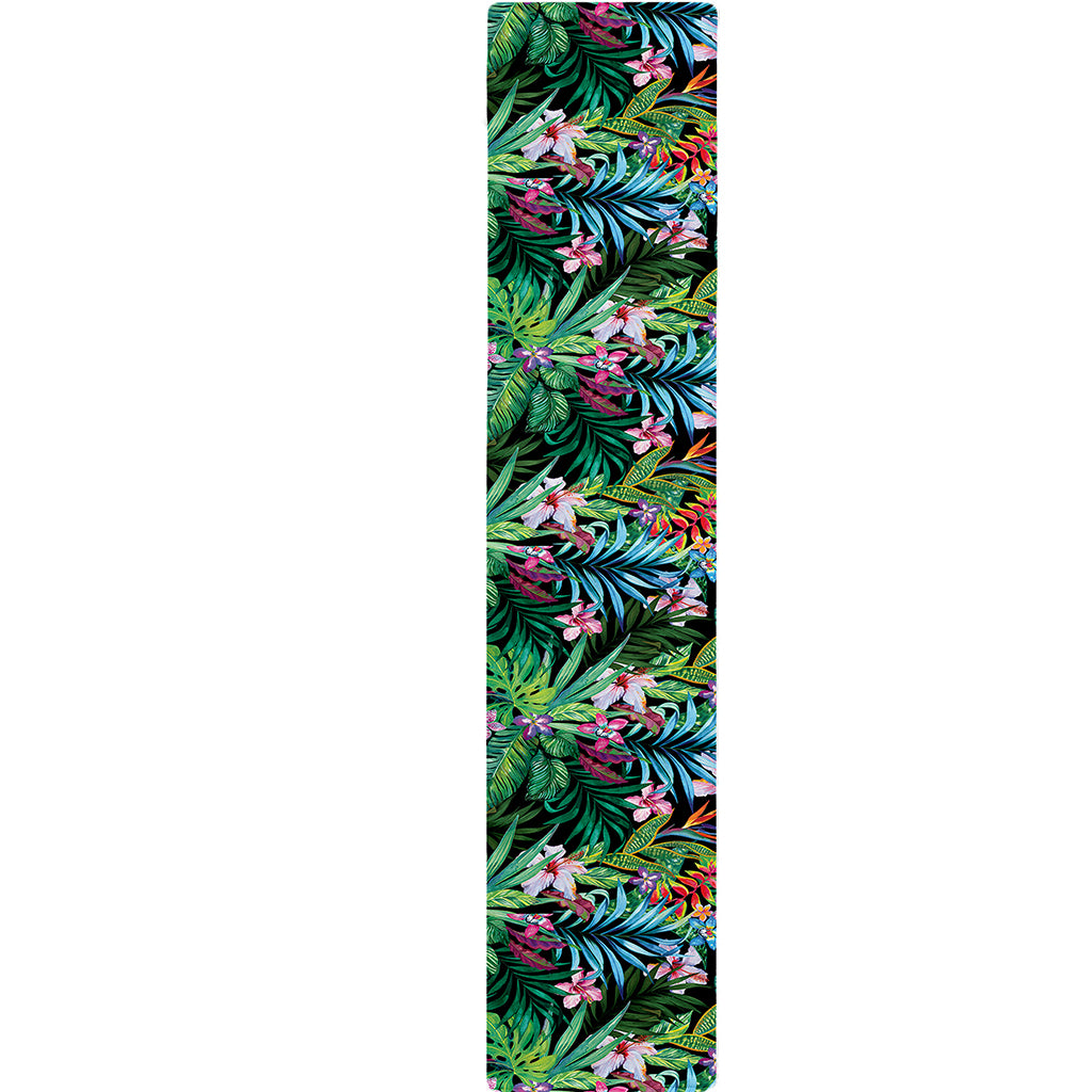 Tropical Palm And Hibiscus Print Table Runner