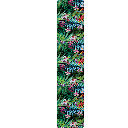Tropical Palm And Hibiscus Print Table Runner