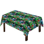 Tropical Palm And Hibiscus Print Tablecloth