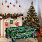 Tropical Palm And Hibiscus Print Tablecloth