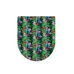 Tropical Palm And Hibiscus Print Toilet Lid Cover