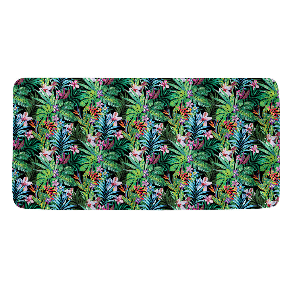 Tropical Palm And Hibiscus Print Towel
