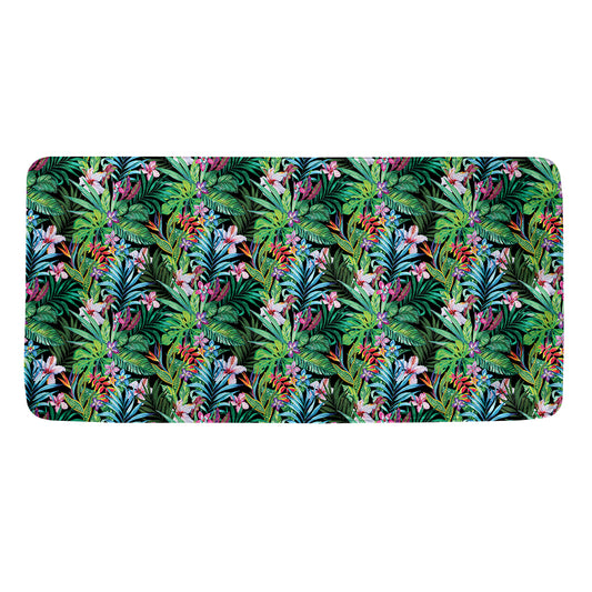Tropical Palm And Hibiscus Print Towel