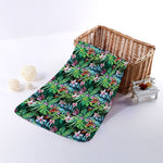 Tropical Palm And Hibiscus Print Towel