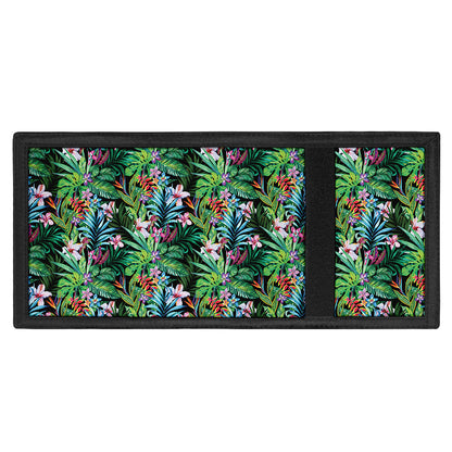 Tropical Palm And Hibiscus Print Trifold Wallet