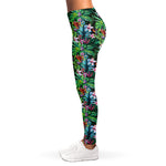 Tropical Palm And Hibiscus Print Women's Leggings