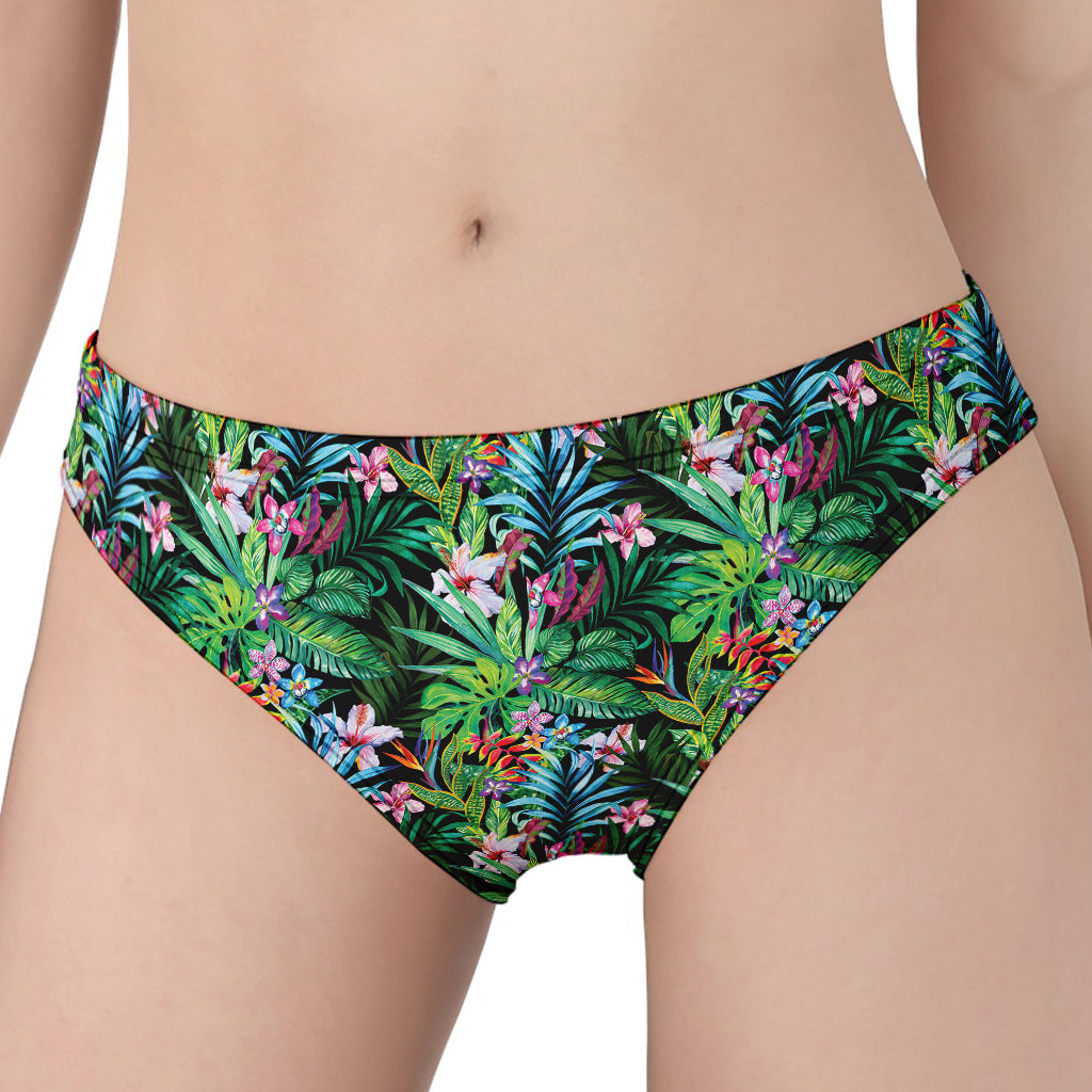 Tropical Palm And Hibiscus Print Women's Panties