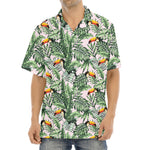 Tropical Palm Leaf And Toucan Print Aloha Shirt