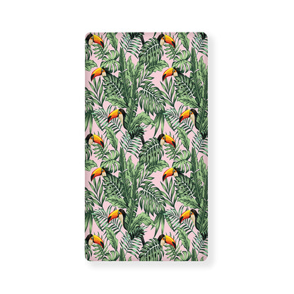 Tropical Palm Leaf And Toucan Print Baby Crib Sheet