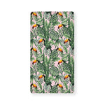 Tropical Palm Leaf And Toucan Print Baby Crib Sheet