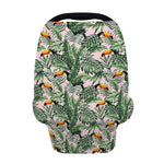 Tropical Palm Leaf And Toucan Print Baby Seat Cover