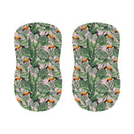 Tropical Palm Leaf And Toucan Print Bar Stool Covers