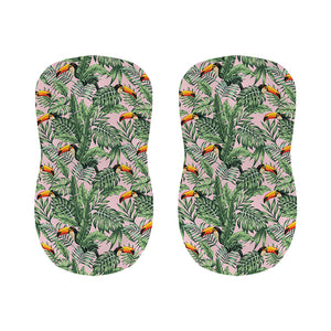 Tropical Palm Leaf And Toucan Print Bar Stool Covers