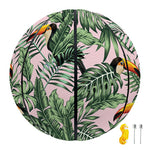 Tropical Palm Leaf And Toucan Print Basketball