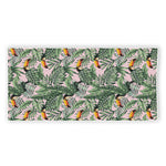 Tropical Palm Leaf And Toucan Print Beach Towel