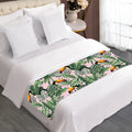 Tropical Palm Leaf And Toucan Print Bed Runner