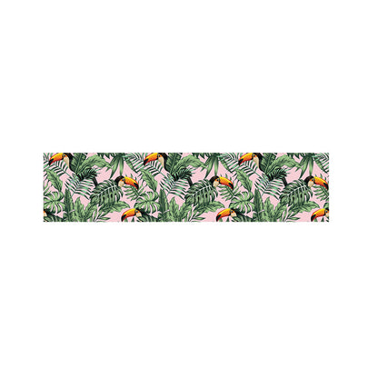 Tropical Palm Leaf And Toucan Print Bed Runner
