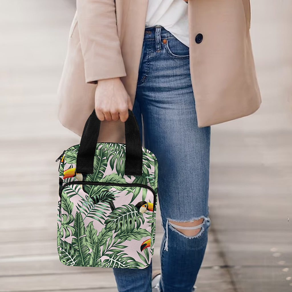 Tropical Palm Leaf And Toucan Print Bible Tote Bag