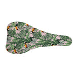 Tropical Palm Leaf And Toucan Print Bicycle Seat Cover
