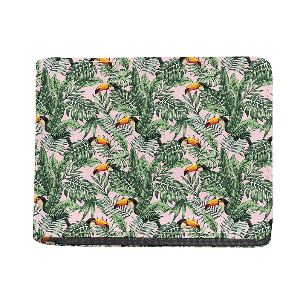 Tropical Palm Leaf And Toucan Print Bifold Wallet