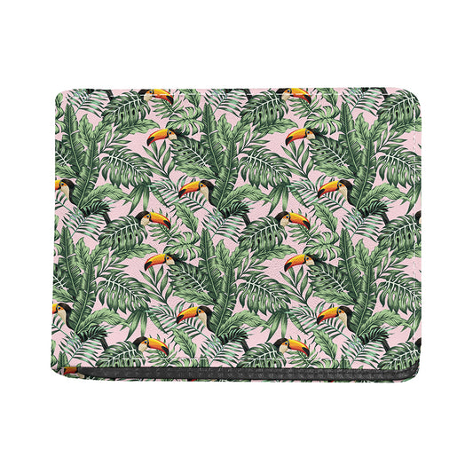 Tropical Palm Leaf And Toucan Print Bifold Wallet