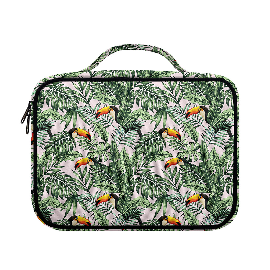 Tropical Palm Leaf And Toucan Print Briefcase Bible Bag