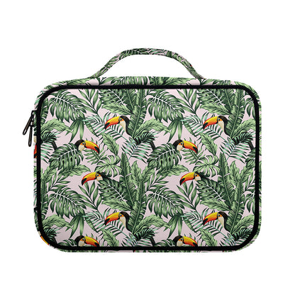 Tropical Palm Leaf And Toucan Print Briefcase Bible Bag