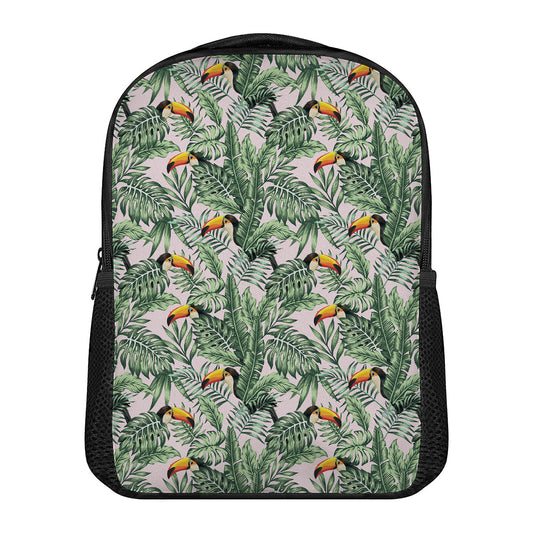 Tropical Palm Leaf And Toucan Print Casual Backpack