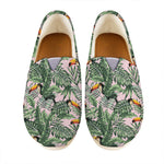 Tropical Palm Leaf And Toucan Print Casual Shoes