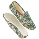 Tropical Palm Leaf And Toucan Print Casual Shoes