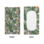 Tropical Palm Leaf And Toucan Print Changing Pad Cover