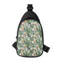 Tropical Palm Leaf And Toucan Print Sling Bag
