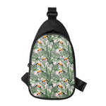 Tropical Palm Leaf And Toucan Print Chest Bag