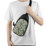 Tropical Palm Leaf And Toucan Print Chest Bag