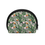 Tropical Palm Leaf And Toucan Print Coin Purse