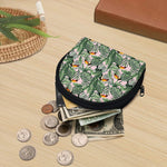 Tropical Palm Leaf And Toucan Print Coin Purse