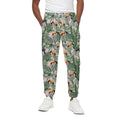 Tropical Palm Leaf And Toucan Print Cotton Sweatpants