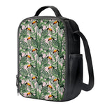 Tropical Palm Leaf And Toucan Print Crossbody Lunch Bag