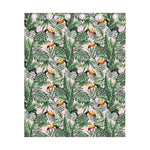 Tropical Palm Leaf And Toucan Print Curtain