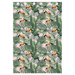 Tropical Palm Leaf And Toucan Print Curtain