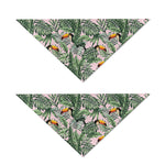 Tropical Palm Leaf And Toucan Print Dog Bandana